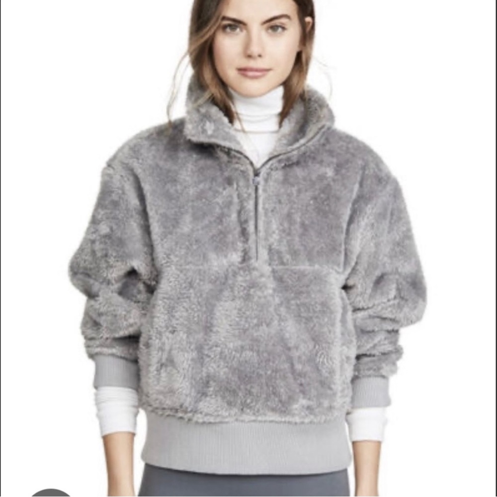 Varley Duray Sherpa Pullover Grey Small